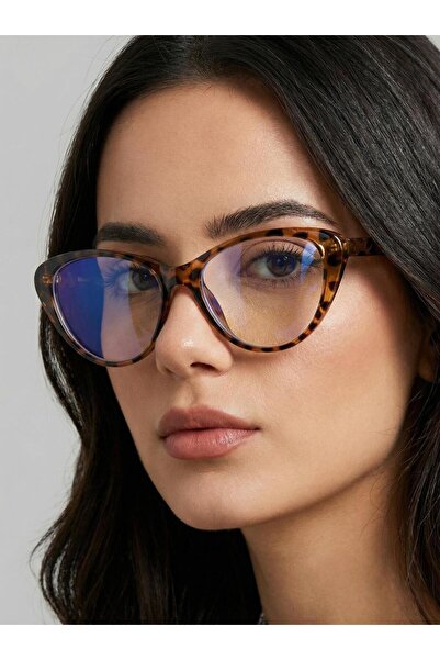 VEGA EYEWEAR Jerson Leopard Patterned Cat Eye 46 Ekartman (XS) Small Size Blu...