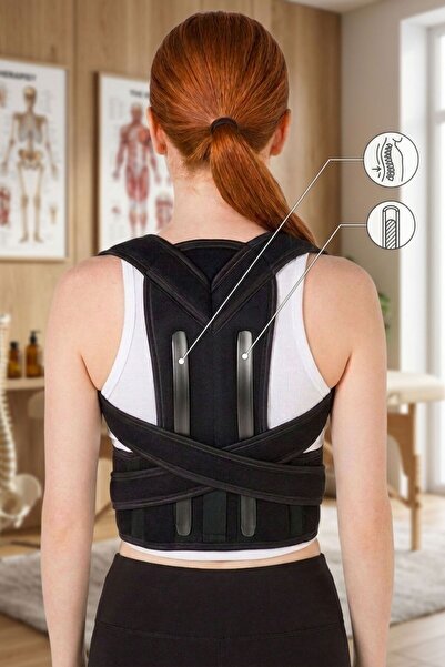 Evene Dik Duruş Korsesi Sırt Korsesi Dik Durmak İçin Korse Medikal Korse Çeli...