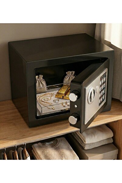 Closter C17bk Ev Tipi Çelik Para Kasası 17x23x17 Cm Siyah