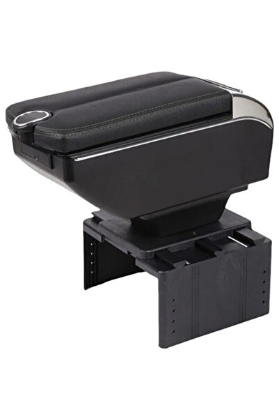 beyaztuning Her Araca Uygun Çok Fonksiyonlu Kolçak Kol Dayama 6 USB li Siyah