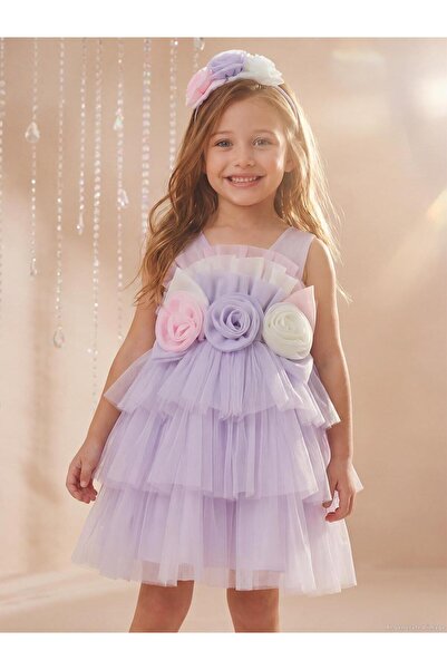 Civil Girls 2-5 Yaş Abiye - Lila 3-4 Yaş