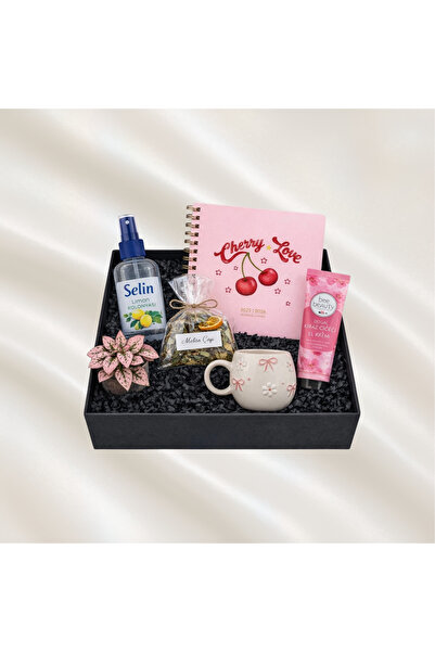 Cihania Store Kadınlara Özel Hediye Kutusu – Ajanda, El Kremi, Çiçek, Kolonya...