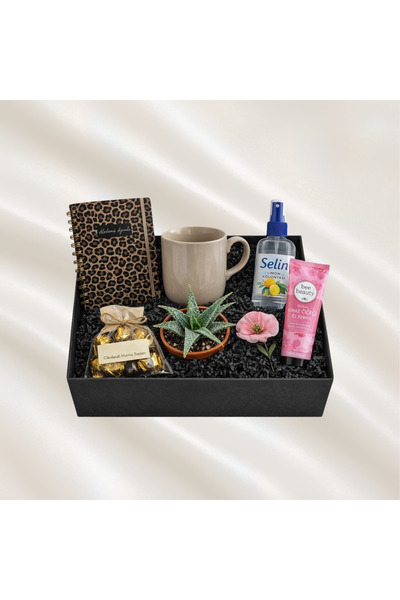 Cihania Store Kadınlara Özel Hediye Kutusu – Ajanda, El Kremi, Çiçek, Kolonya...