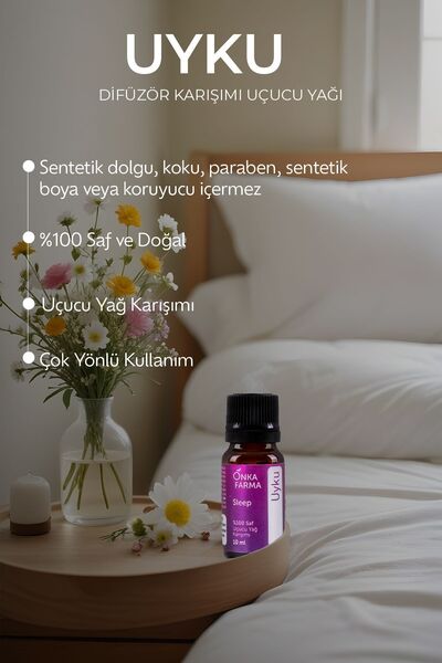 OnkaFarma Onka Farma Uyku Uçucu Yağ Karışımı - %100 Saf Ve Doğal Uçucu Yağ - 10 ml