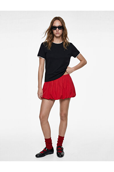 Koton εφαρμοστό Κοντομάνικο T-Shirt με λαιμόκοψη Cycling Μοντάλ