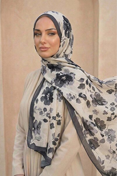 Sultan Eşarp Σάλι από μπαμπού με σχέδιο Sultan - Μοντέλο Απρίλιος - DK01-06