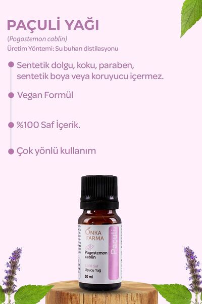 OnkaFarma Onka Farma %100 Saf Paçuli Uçucu Yağı - 10 ml
