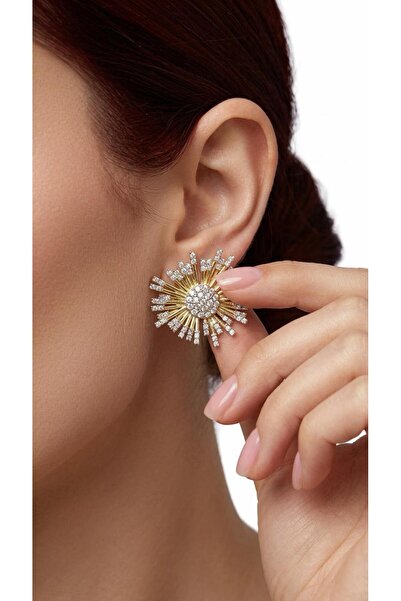 Theory Jewelry أقراط صن جلامور |   أقراط نسائية من الفولاذ مرصعة بالأحجار الش...