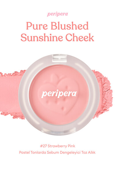 PERIPERA Pastel Tonlarda Sebum Dengeleyici Toz Allık Pure Blushed Sunshine Ch...