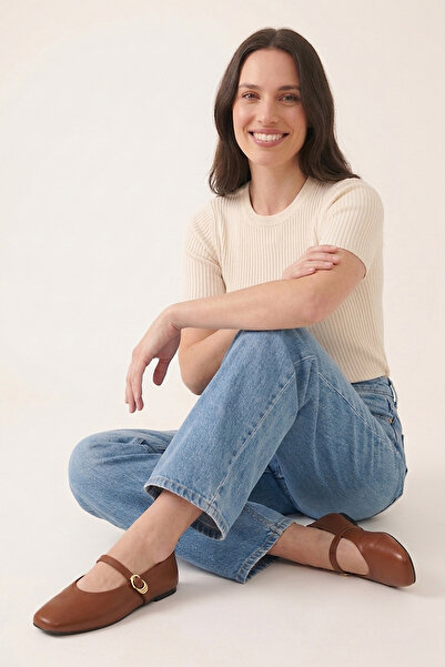 Ziya , Γυναικεία Γνήσιο Δέρμα Μπαλαρίνα 1611022Z2755 Ταν