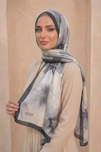 Sultan Eşarp Şal din bambus cu model Sultan - Model Aylin - DK03-15