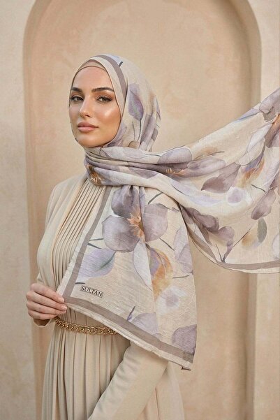 Sultan Eşarp Σάλι από μπαμπού με σχέδιο Sultan - Μοντέλο Yasemin - DK04-02