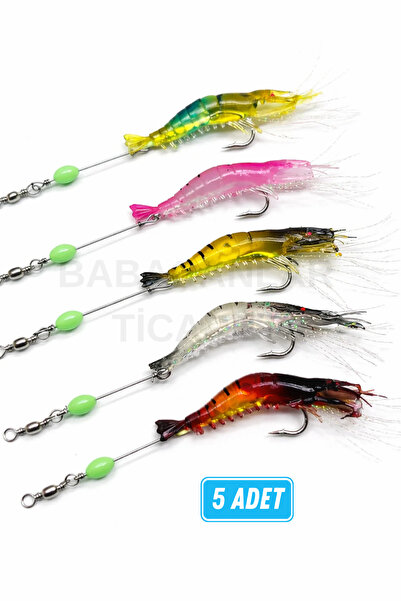 Arkhelais Karides Hazır Balık Yemi Takımı 5’li Set | 7 cm – 6 gr