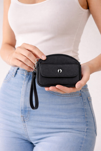 NZCLUB Portofel retro mini de mână pentru femei Portofel pentru monede Portof...