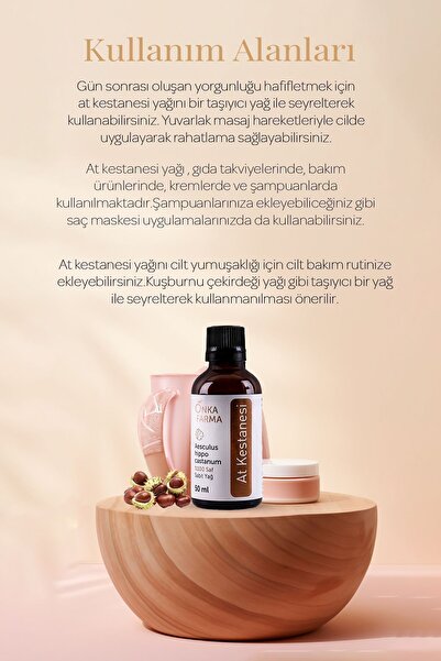 OnkaFarma Onka Farma %100 Saf At Kestanesi Yağı - 50 ml