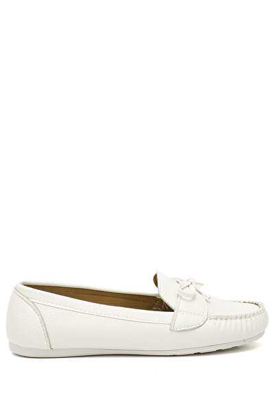 GÖNDERİ(R) Weiße Ballerinas für Damen mit runder Spitze und flacher Sohle und...