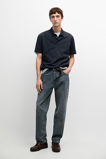 Massimo Dutti Short-sleeved polo shirt, 100% cotton