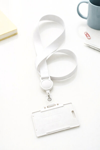 excarpin Νέο μοντέλο Self Yoyolu Προσωπικό Προσωπικό Κάτοχος Κάρτας Λαιμού Λευκό