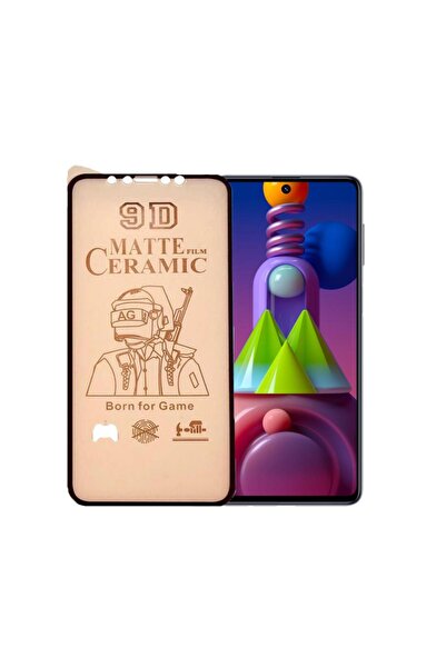 bzontech واقي شاشة سامسونج M51 9D ماتي سيراميك نانو بتغطية كاملة