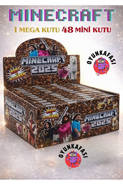 OYUNKAFASI Minecraft 2025 Kart ve Sticker Dev Seti - 480 Adet Kart + 48 Sticker