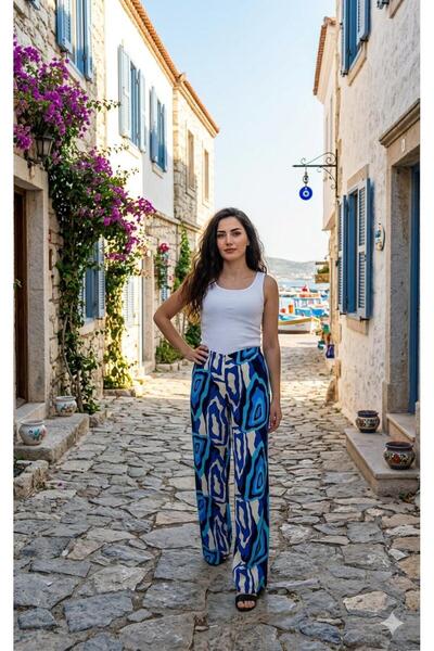 520CK Women's Summer Wide-Leg Pants - Plazzo Pants