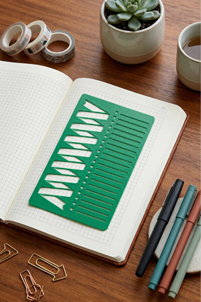 Karmelom Studio Bullet Journal Decorative Ribbon and List Drawing Template Ru...