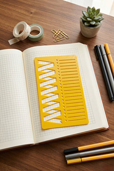 Karmelom Studio Διακοσμητική κορδέλα και χάρακας με στένσιλ σχεδίασης - για η...