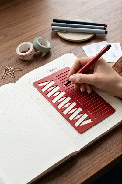 Karmelom Studio Bullet Journal Decorative Ribbon and List Drawing Template Ru...