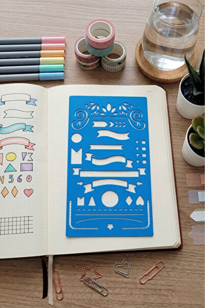 Karmelom Studio Bullet Journal Стрічка Заголовок Детальний шаблон Лінійка