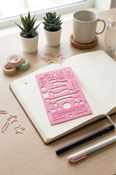 Karmelom Studio Bullet Journal Ribbon Head Detailed Template Ruler