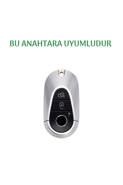 emii auto spare parts حافظة مفاتيح متوافقة مع مرسيدس بنز C E-class W223 W206 032 C300 S450 S500 S400 أسود/رمادي