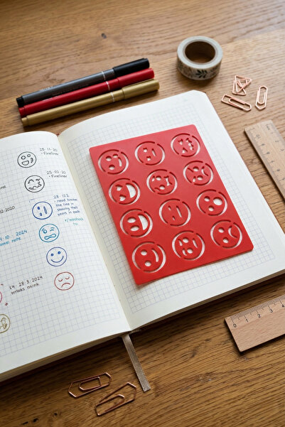 Karmelom Studio Face Expressions Template Ruler - Emotion Icons for Agenda an...