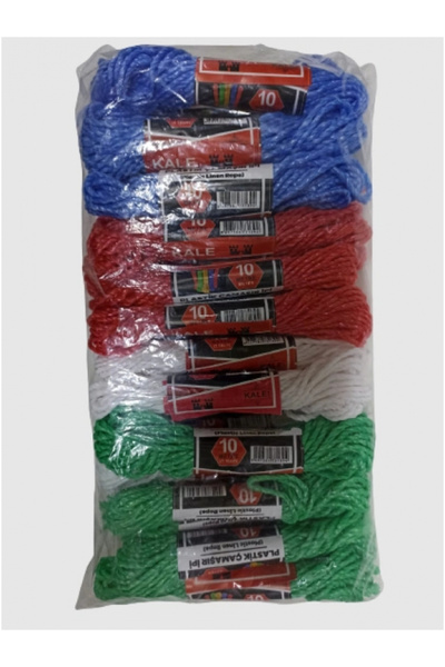 Go İthalat KALE Πλαστική Απλώστρα Ρούχων 10 Μέτρα 24 Τεμάχια (5324)