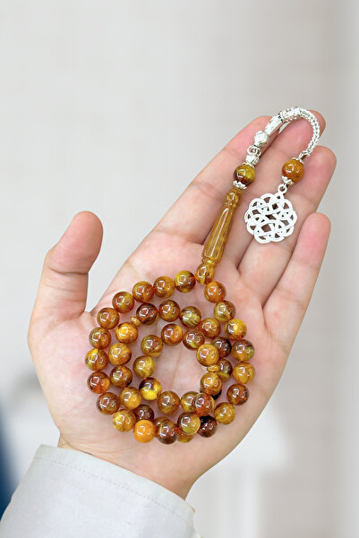 NAMAT مسبحة صلاة من الباكليت مكونة من 45 حبة مع شرابة من الفولاذ المقاوم للصدأ