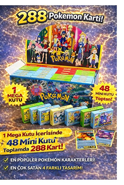 OYUNKAFASI POKEMON SÜPRİZ HEDİYELER ALBÜMÜ - 48 MİNİ KUTU - 288 KART