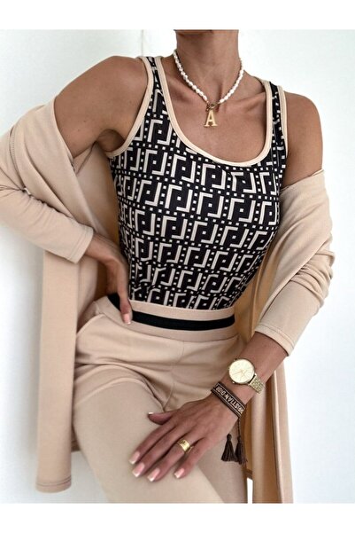 Asil Acar Home Set triplu din crepon cu mâneci lungi pentru femei HAZEGO