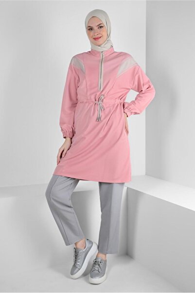 Alvina Striped Detail Waist-Adjustable Tunic 43840