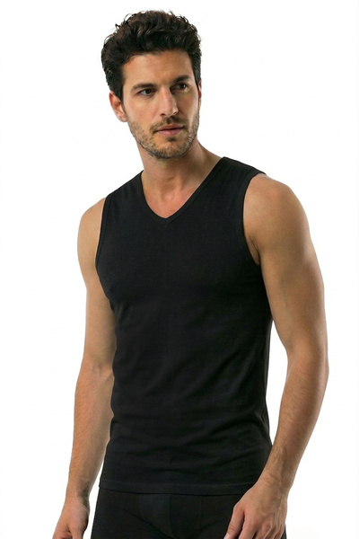 Öts Men's Tank Top V-Neck Zero Sleeve (96% Cotton - 4% Elastane)