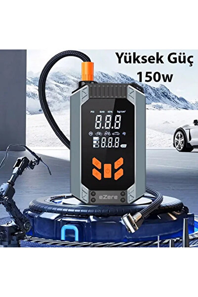 Ally Areks Ezere Taşınabilir Araç Lastik Şişirme Ve Starter Akü Takviye Seti