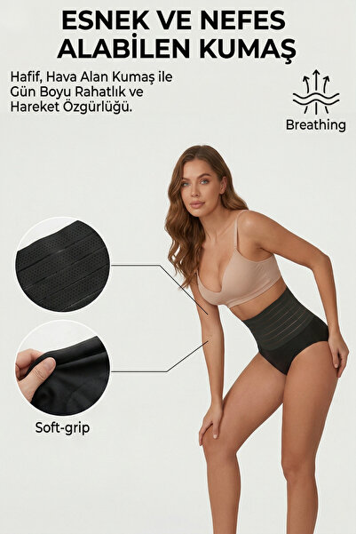 figiza Kadın Göbek Toparlayıcı Külot Korse Karın Sıkılaştırıcı Dikişsiz Toparlayıcı Korse