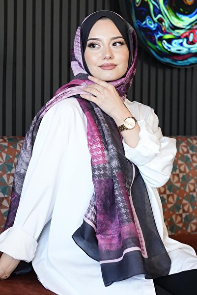 AFVENTE Șal moale cu model pătrat Şarabi bumbac