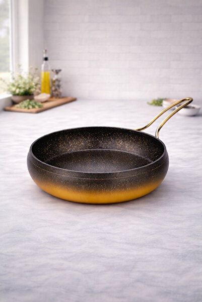 LAVONNI Caldora 26 cm Gold Handle Casserole Pan Fireproof Non-Stick