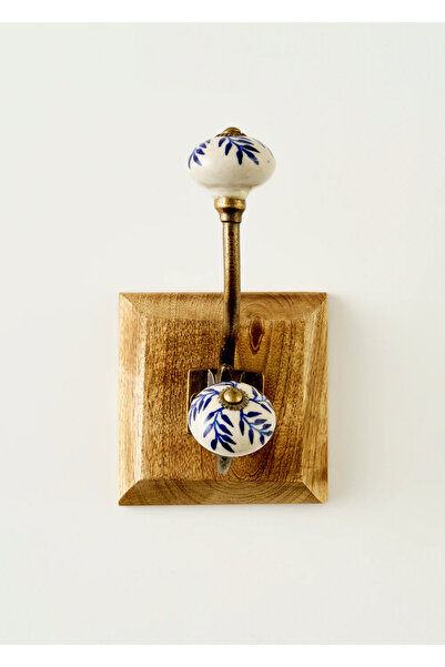 Bella Maison Valor Mango Ağacı Duvar Askılığı Mavi (10x11,5x16 cm)