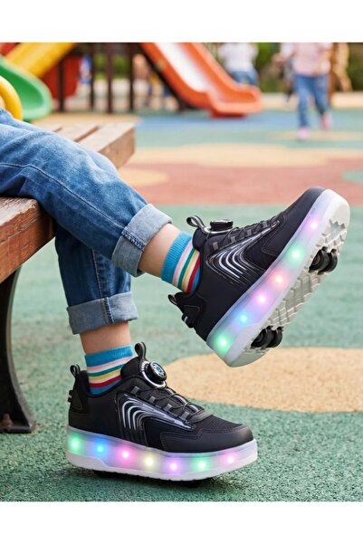 mocno Kız-Erkek Çocuk Patenli Işıklı Rahat Spor Ayakkabı&Yeni Tarz Tekerlekli...