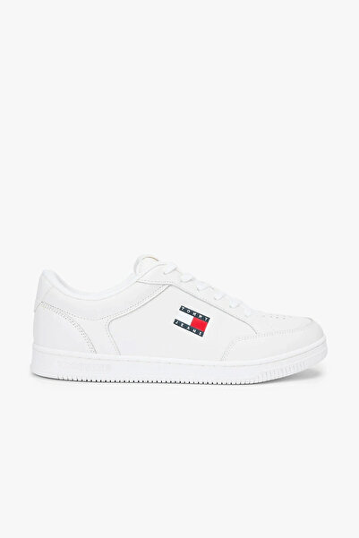 Tommy Hilfiger TJM Cupsole Δερμάτινο Ανδρικό Λευκό Αθλητικό Παπούτσι με Μακρι...