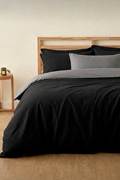 LaLiva Μαύρο & Γκρι Σετ Ελαστικό Παπλωματοθήκη Μονόκλινου Κρεβατιού σε Χρώμα ...