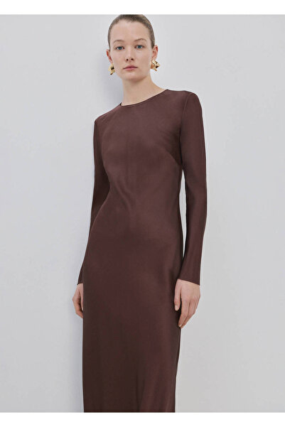MANGO Woman Uzun evaze elbise