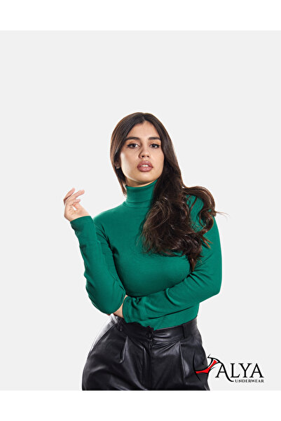 ALYA UNDERWEAR Grass Green Corded Fabric - Lycra ολόσωμο φούτερ