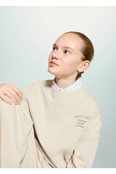 MANGO Kids Desenli pamuklu sweatshirt