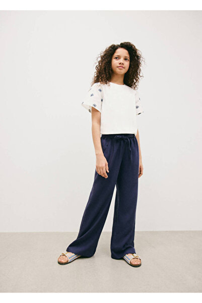 MANGO Kids Düz kesim liyosel pantolon